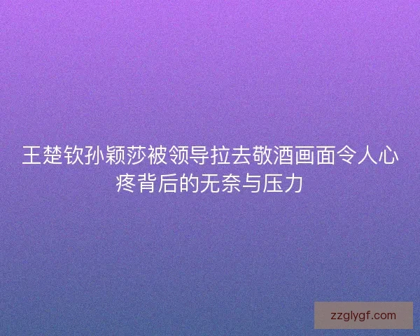 王楚钦孙颖莎被领导拉去敬酒画面令人心疼背后的无奈与压力 王楚钦孙颖莎被领导拉去敬酒画面令人心疼背后的无奈与压力