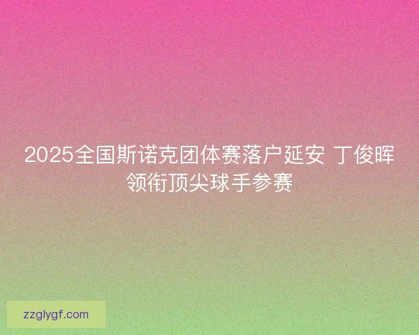 2025全国斯诺克团体赛落户延安 丁俊晖领衔顶尖球手参赛