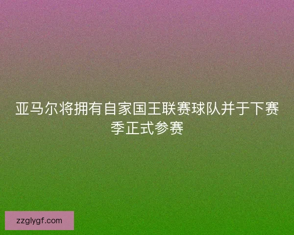 亚马尔将拥有自家国王联赛球队并于下赛季正式参赛